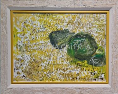 Petar Omčikus "Mrtva priroda sa kupusom", ulje na platnu, 55 x 72 cm